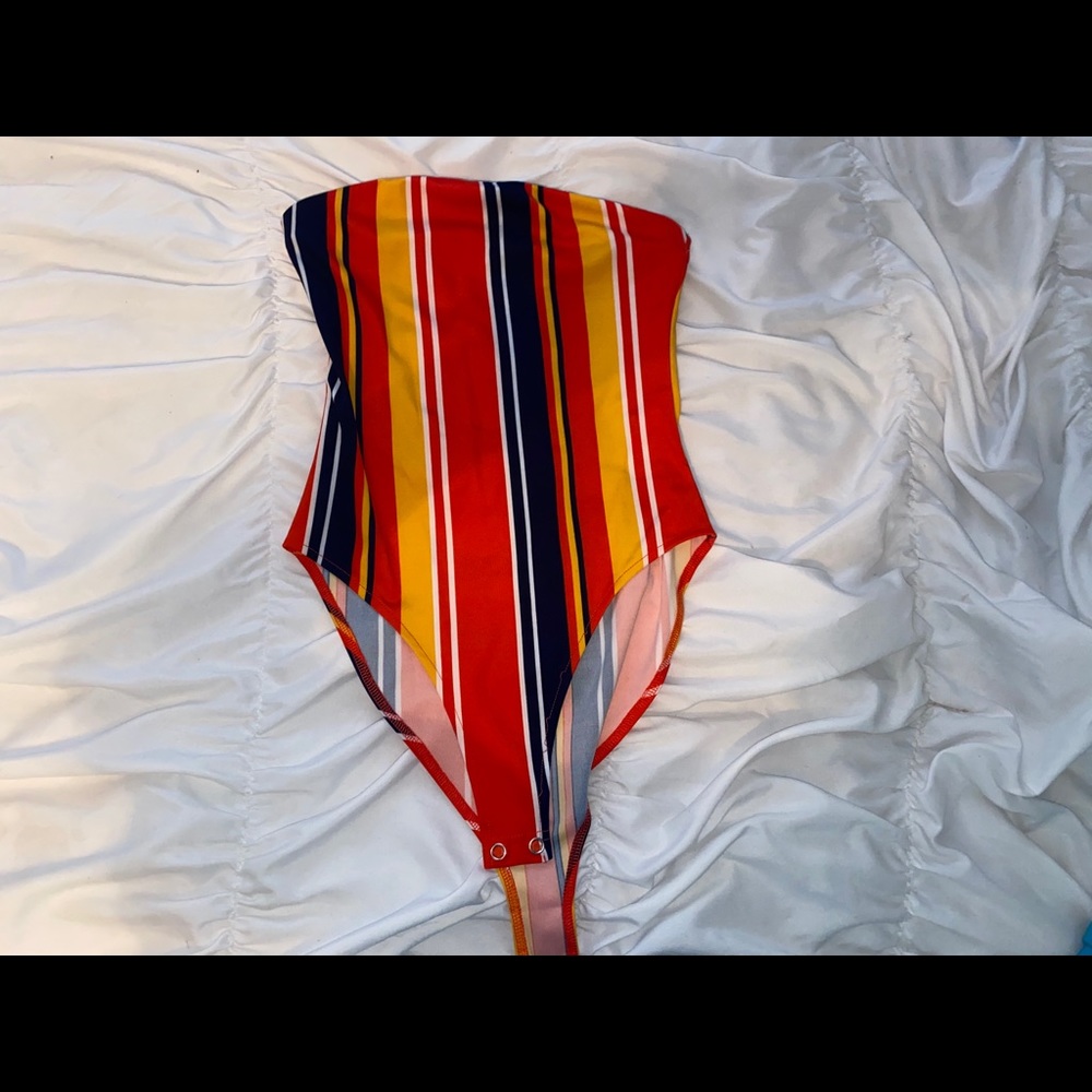 Striped bodysuit